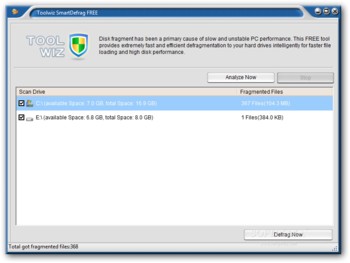 Toolwiz Smart Defrag screenshot