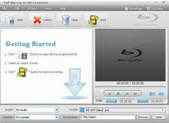 TOP Blu-ray to HD Converter screenshot