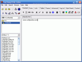 Top Dawg HTML Editor screenshot