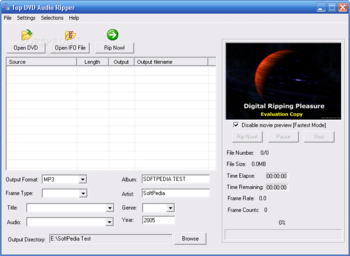 Top DVD Audio Ripper screenshot