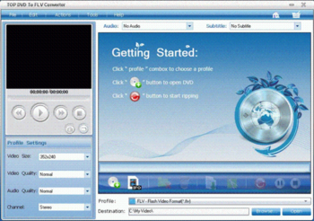 TOP DVD to FLV Converter screenshot