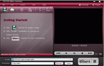 TOP PSP Video Converter screenshot