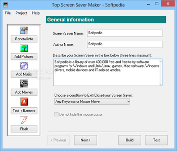Top Screen Saver Maker screenshot