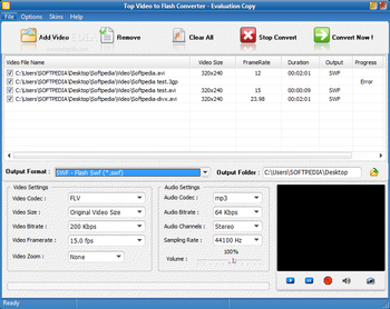Top Video to Flash Converter screenshot