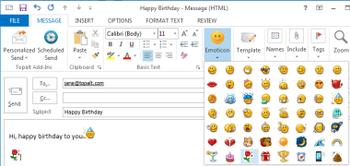 Topalt Emoticons for Outlook screenshot