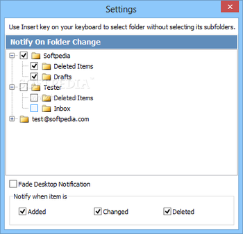 Topalt Folder Notify for Outlook screenshot 2