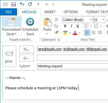 Topalt Mail Merge for Outlook screenshot