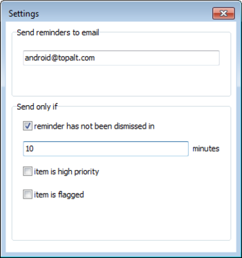 Topalt Send Reminders for Outlook screenshot