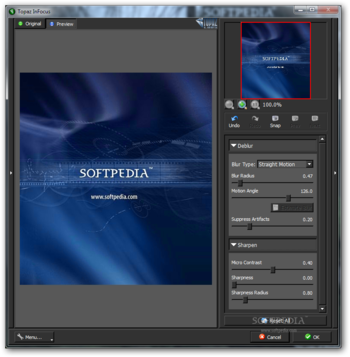 Topaz InFocus screenshot