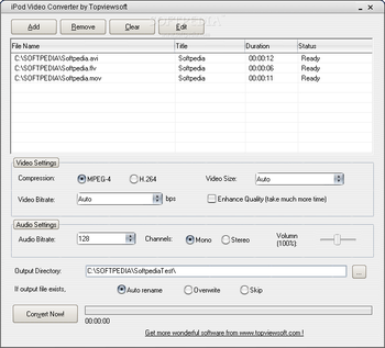 Topview iPod Video Converter screenshot