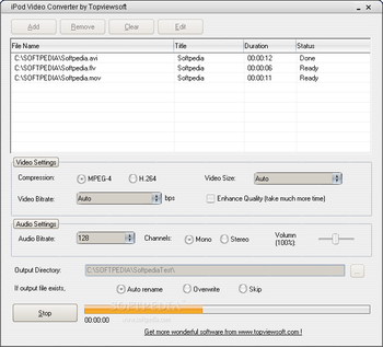 Topview iPod Video Converter screenshot 2