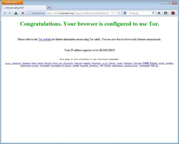 Tor Browser Bundle screenshot