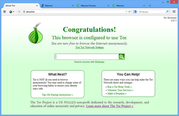 Tor Browser screenshot