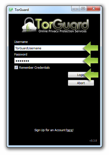 TorGuard screenshot