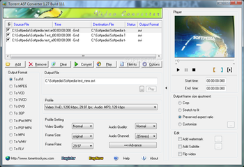 Torrent ASF Converter screenshot