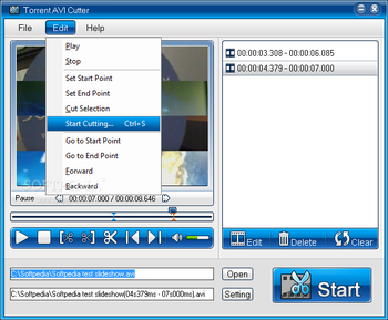 Torrent AVI Cutter screenshot 2