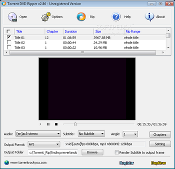 Torrent DVD Ripper screenshot