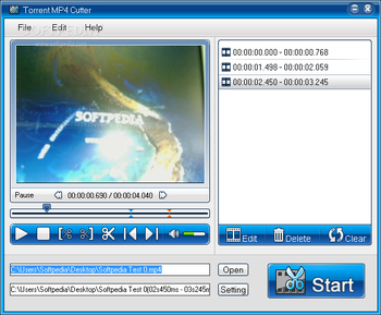 Torrent Mp4 Cutter screenshot