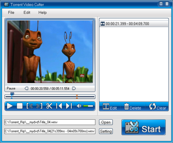 Torrent Wmv Video Cutter screenshot 2