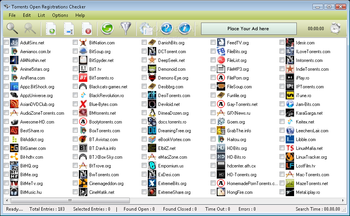 Torrents Open Registrations Checker screenshot