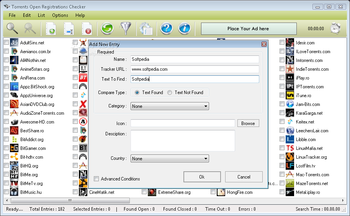 Torrents Open Registrations Checker screenshot 2