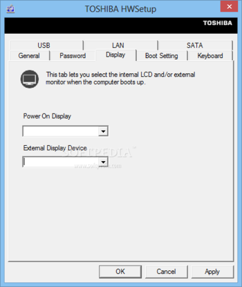 Toshiba HW Setup Utility screenshot 2