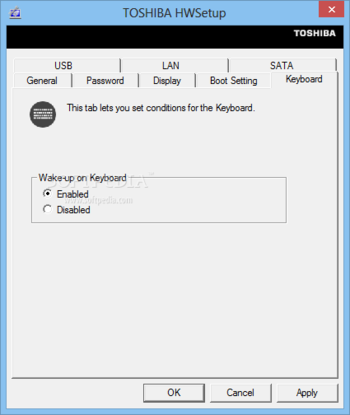 Toshiba HW Setup Utility screenshot 4