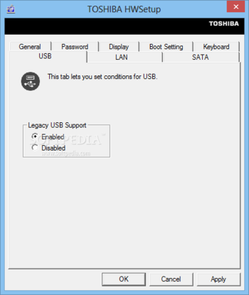 Toshiba HW Setup Utility screenshot 5