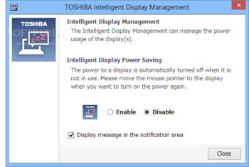 Toshiba Intelligent Display Management screenshot