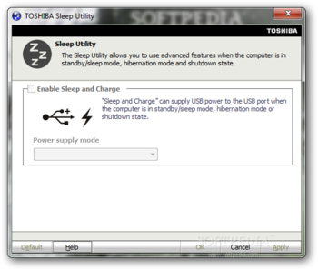 Toshiba Sleep Utility screenshot