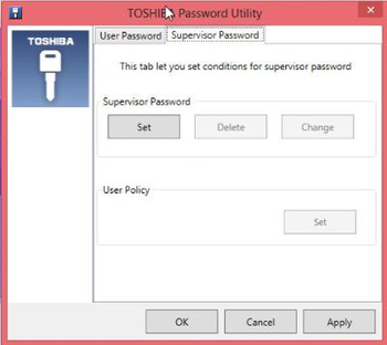 TOSHIBA Supervisor Password Utility screenshot 2