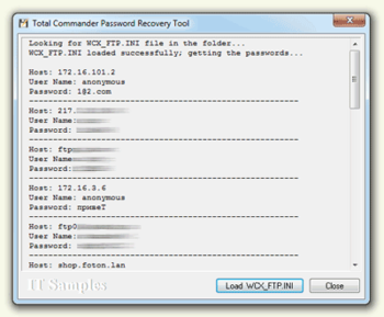 Total Commander Password Recovery Tool screenshot 2
