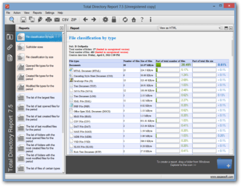 Total Directory Report screenshot