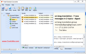 Total Outlook Converter screenshot