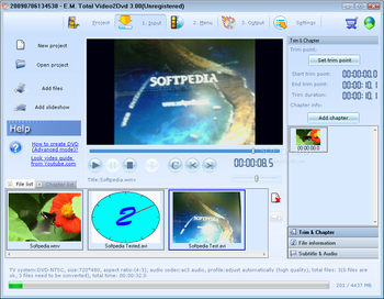 Total Video2DVD Author screenshot