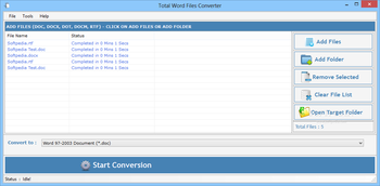 Total Word Files Converter screenshot
