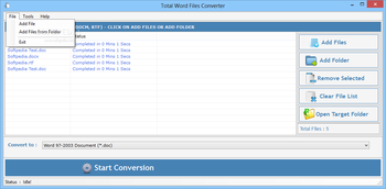 Total Word Files Converter screenshot 2