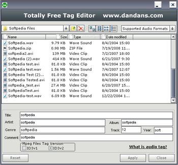 Totally Free Tag Editor screenshot