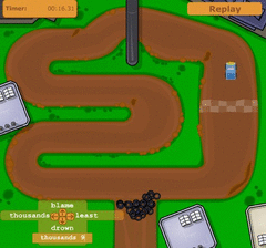 Touch-type car-racing screenshot