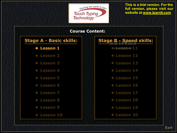 Touch Typing Course screenshot