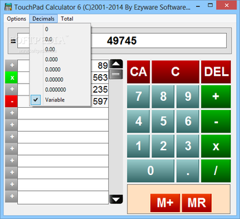 TouchPad Calculator screenshot 3