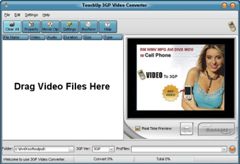 TouchUp 3GP Video Converter screenshot