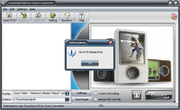 TouchUp DVD to Zune Converter screenshot 2