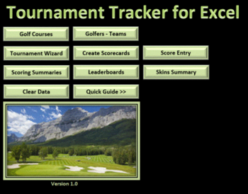 Tournament Tracker for Excel screenshot