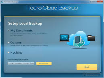 Touro Cloud Backup screenshot