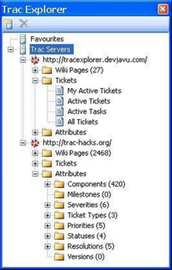 Trac Explorer screenshot