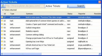 Trac Explorer screenshot 2