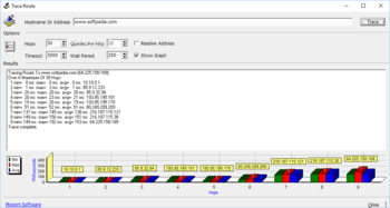 Trace Route screenshot