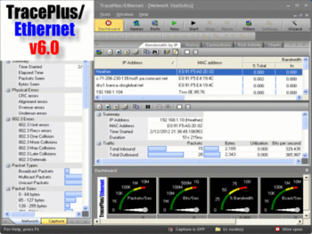 TracePlus Ethernet screenshot