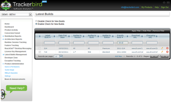Trackerbird Software Analytics screenshot 10